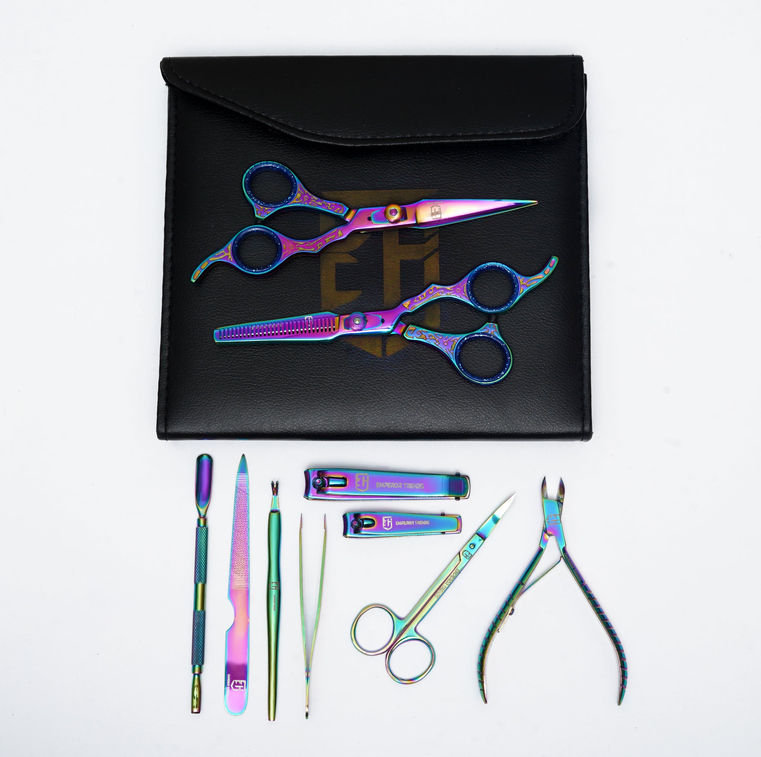 Multi Colours Manicure and Styling Kit 10 in 1