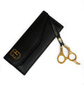 Black and Engraved Golden Scissors 6.5 Inches.