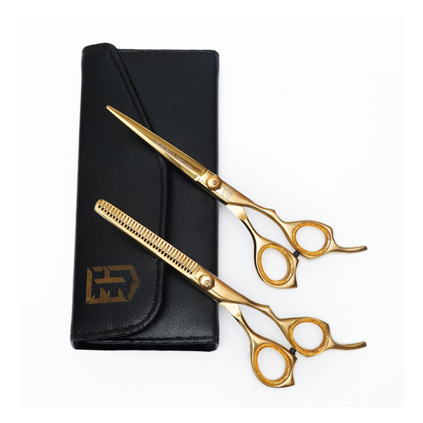 2 in 1 Golder Barber and Thinning Shears