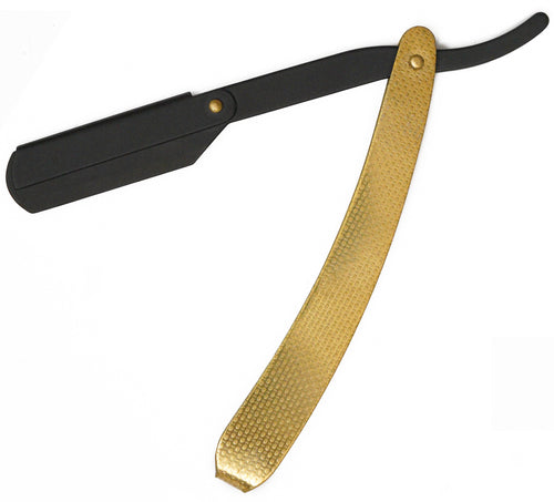 Gold and Black straight razor