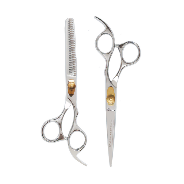 Silver Golden Barber and Thinning Shears