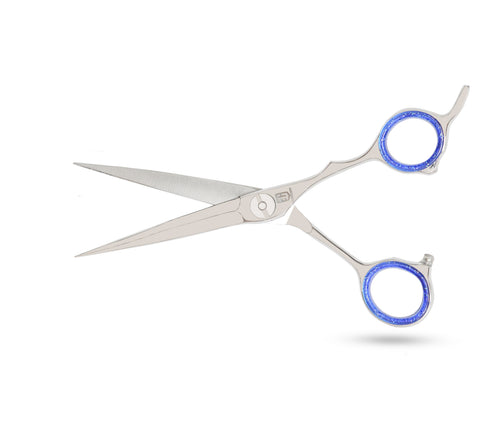 Curve Silver barber Scissors 6.5 Inches