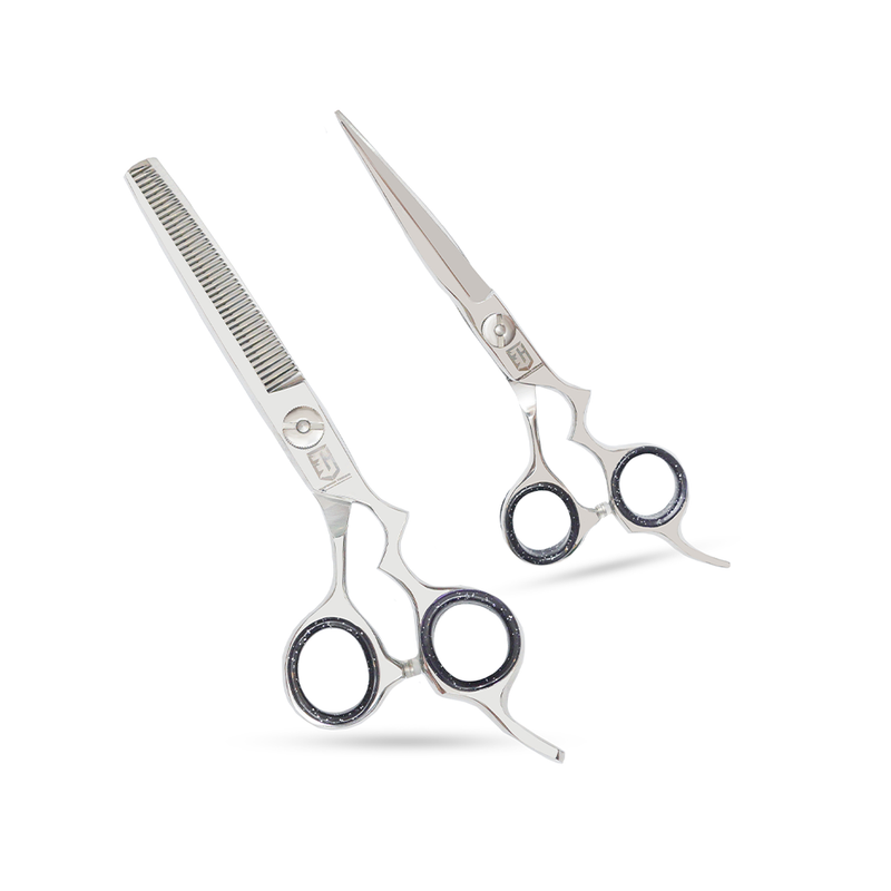 Silver Cut Barber and Thinning Shears