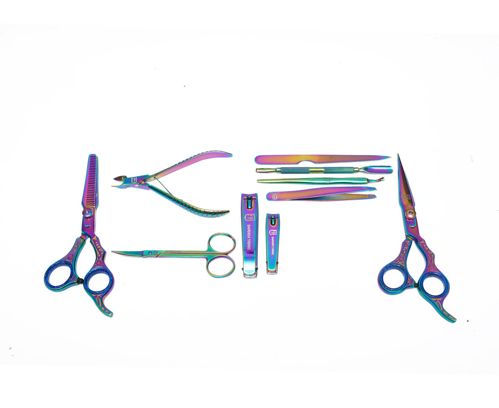 Multi Colours Manicure and Styling Kit 10 in 1