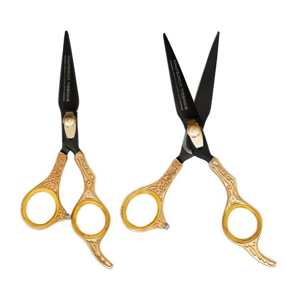 Black Golden Emperor's Edge Single Scissors