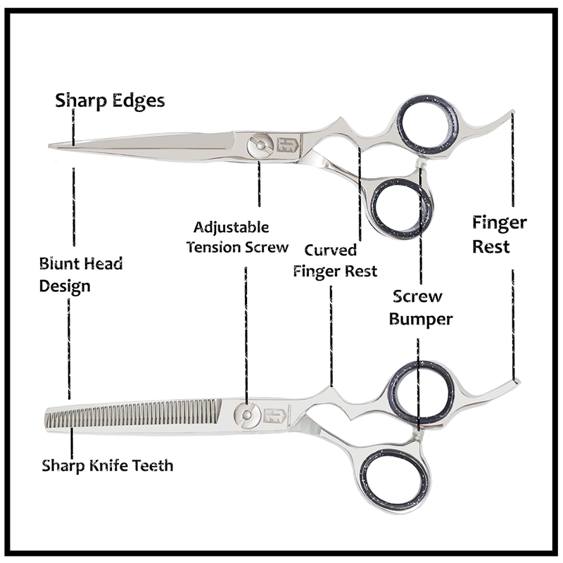 Silver Cut Barber and Thinning Shears