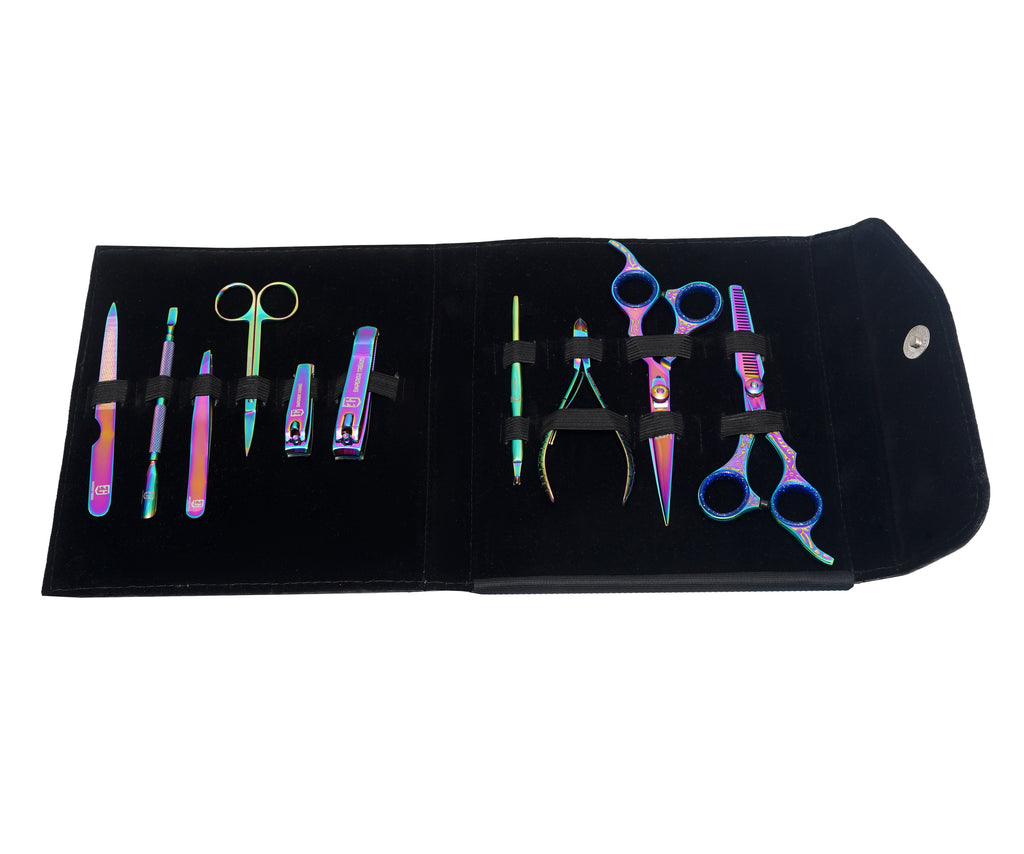 Multi Colours Manicure and Styling Kit 10 in 1