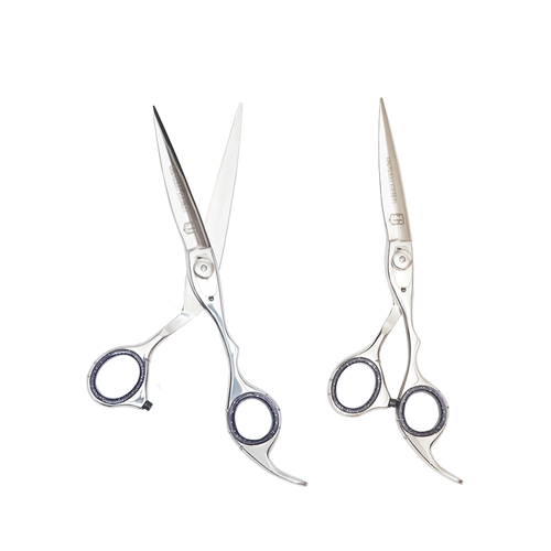 Curve Silver barber Scissors 7 Inches