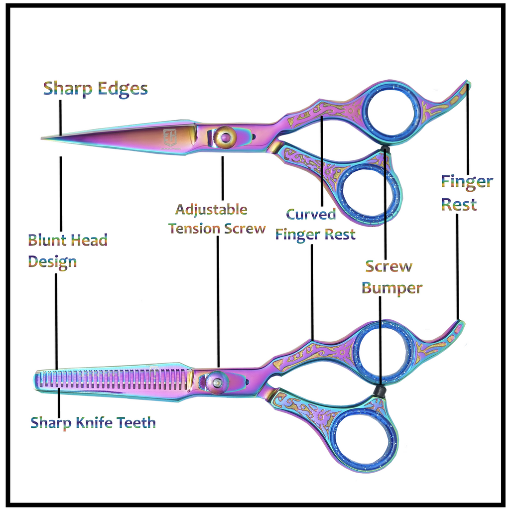 Multi Color Barber and thinning Shears