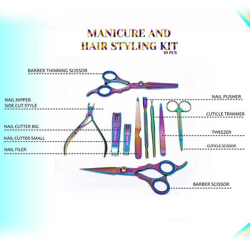 Colours Manicure and Styling Kit 10 in 1
