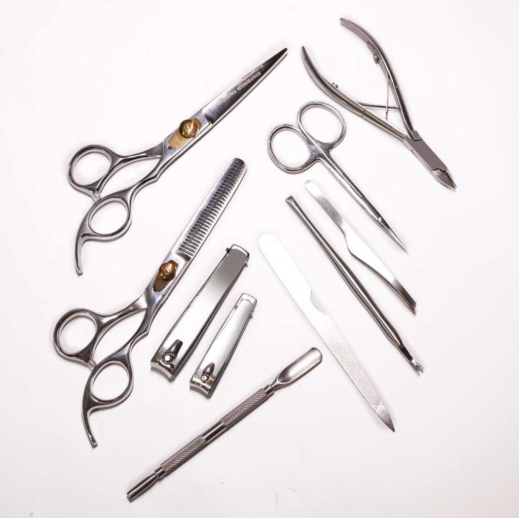 Silver Manicure and Styling Kit 10 in 1