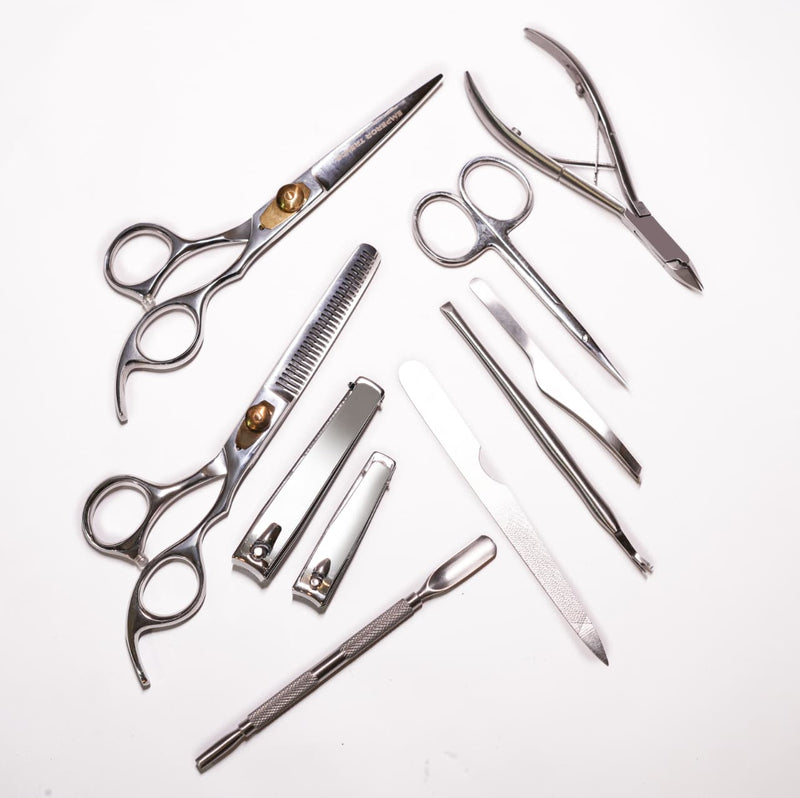 Silver Manicure and Styling Kit 10 in 1