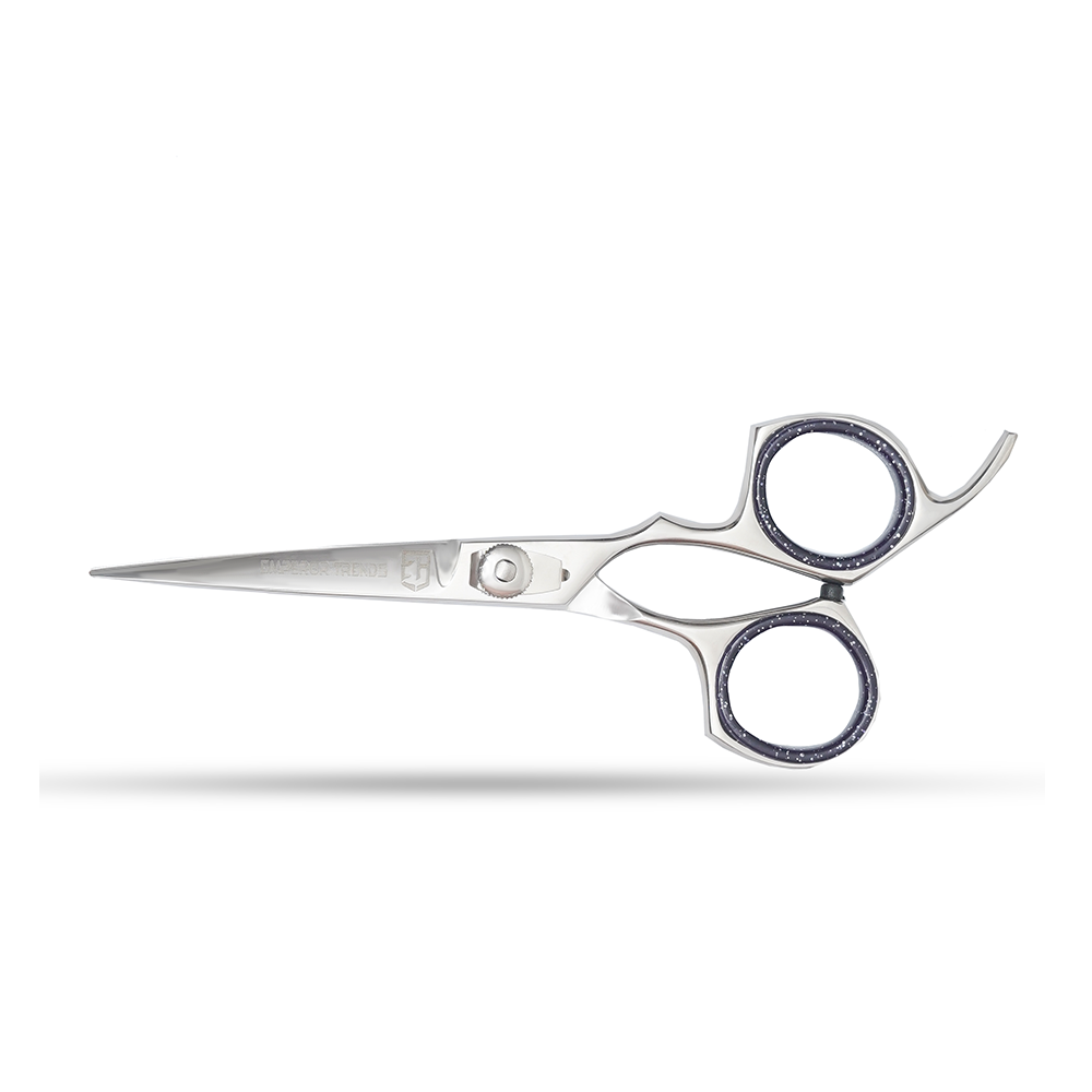 Silver with Glitter Ring Single Scissors 7 Inches