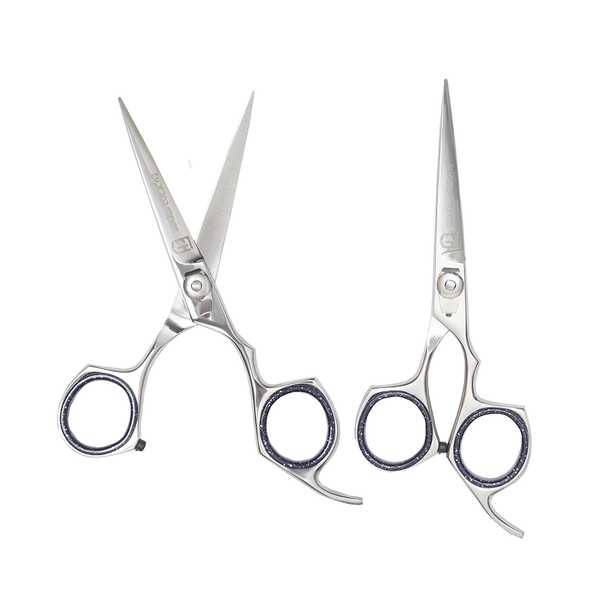 Silver with Glitter Ring Single Scissors