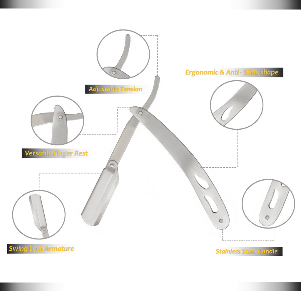 Silver SIgnature Folding Razor.